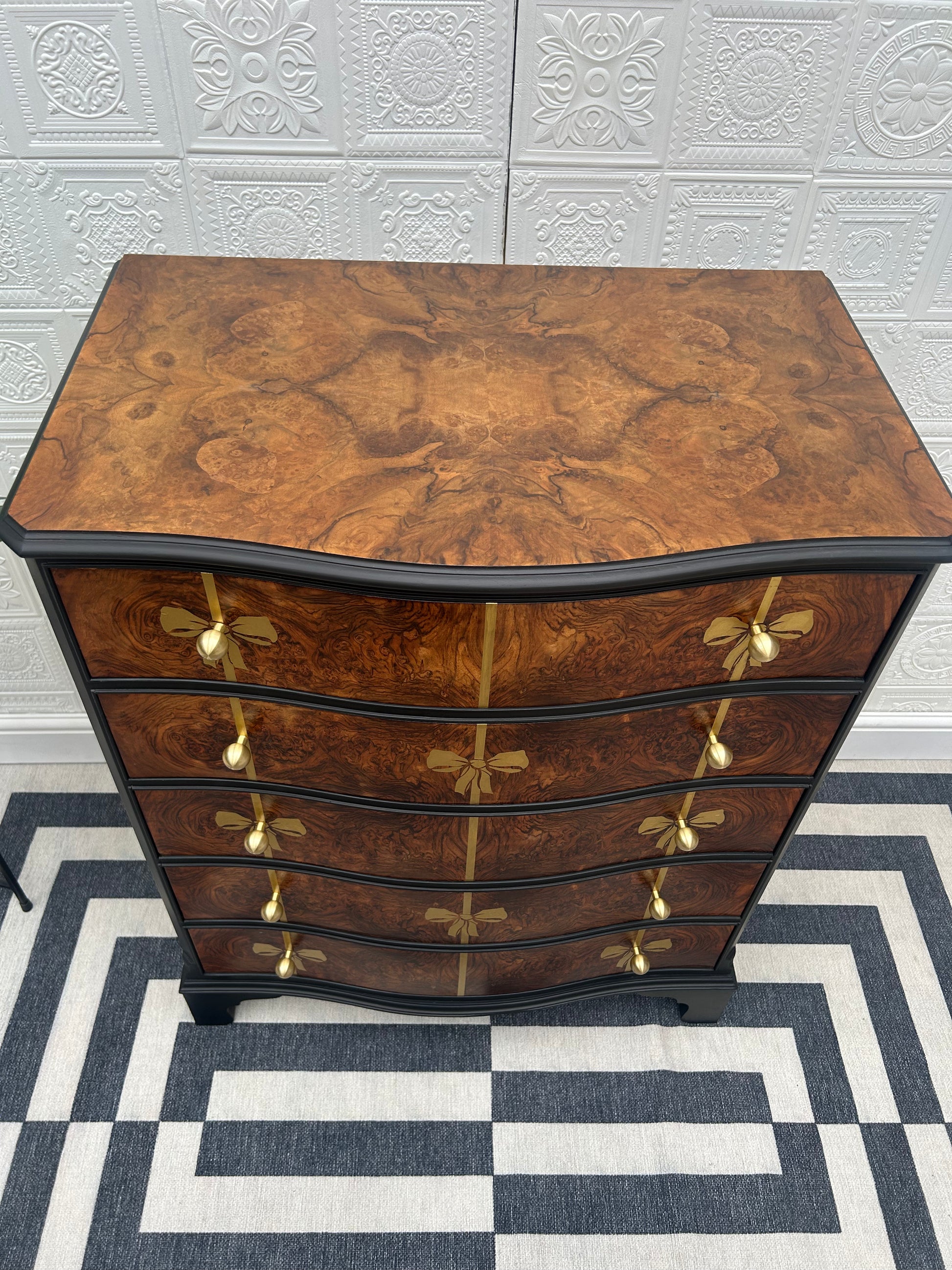 Handpainted Black Trim