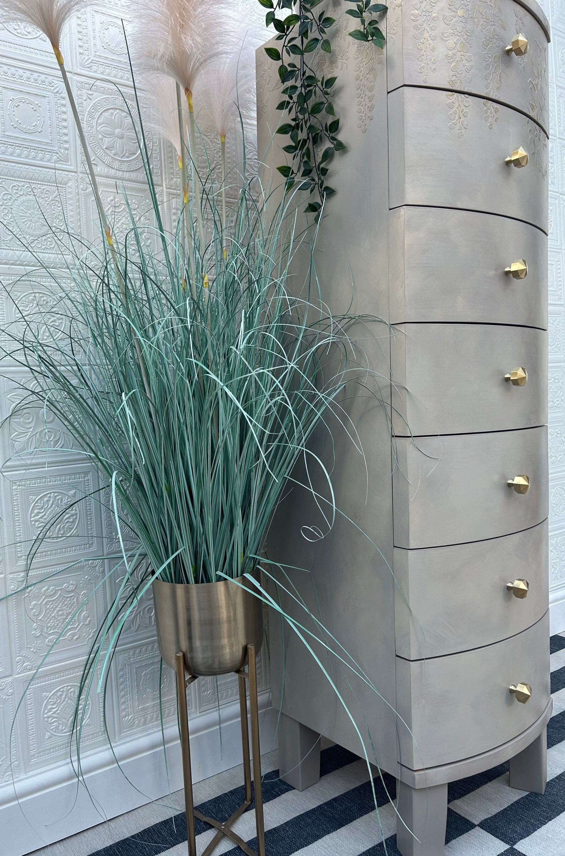 Neutral Faux Lime wash hand-painted