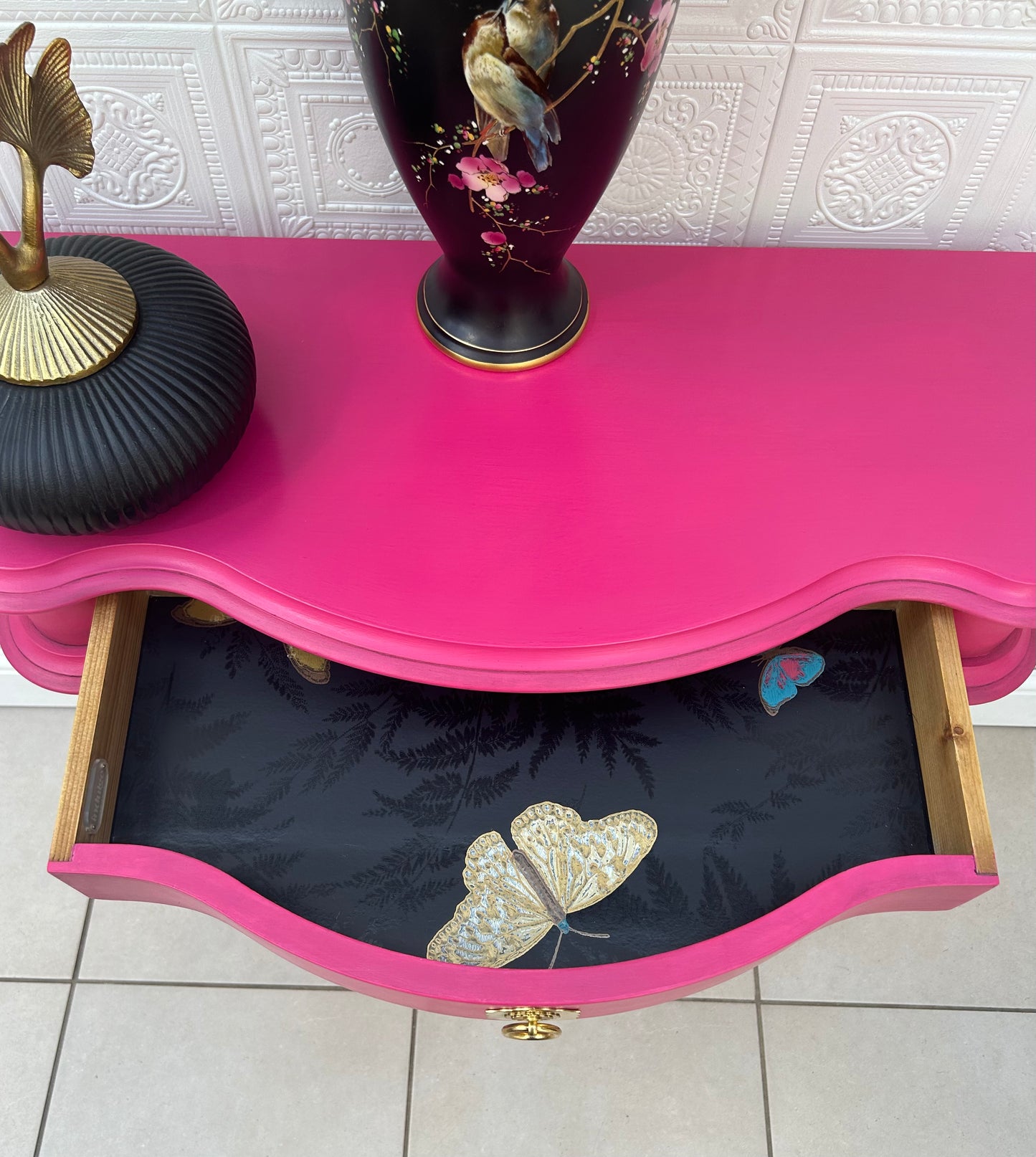 Aurora Pink Console Table