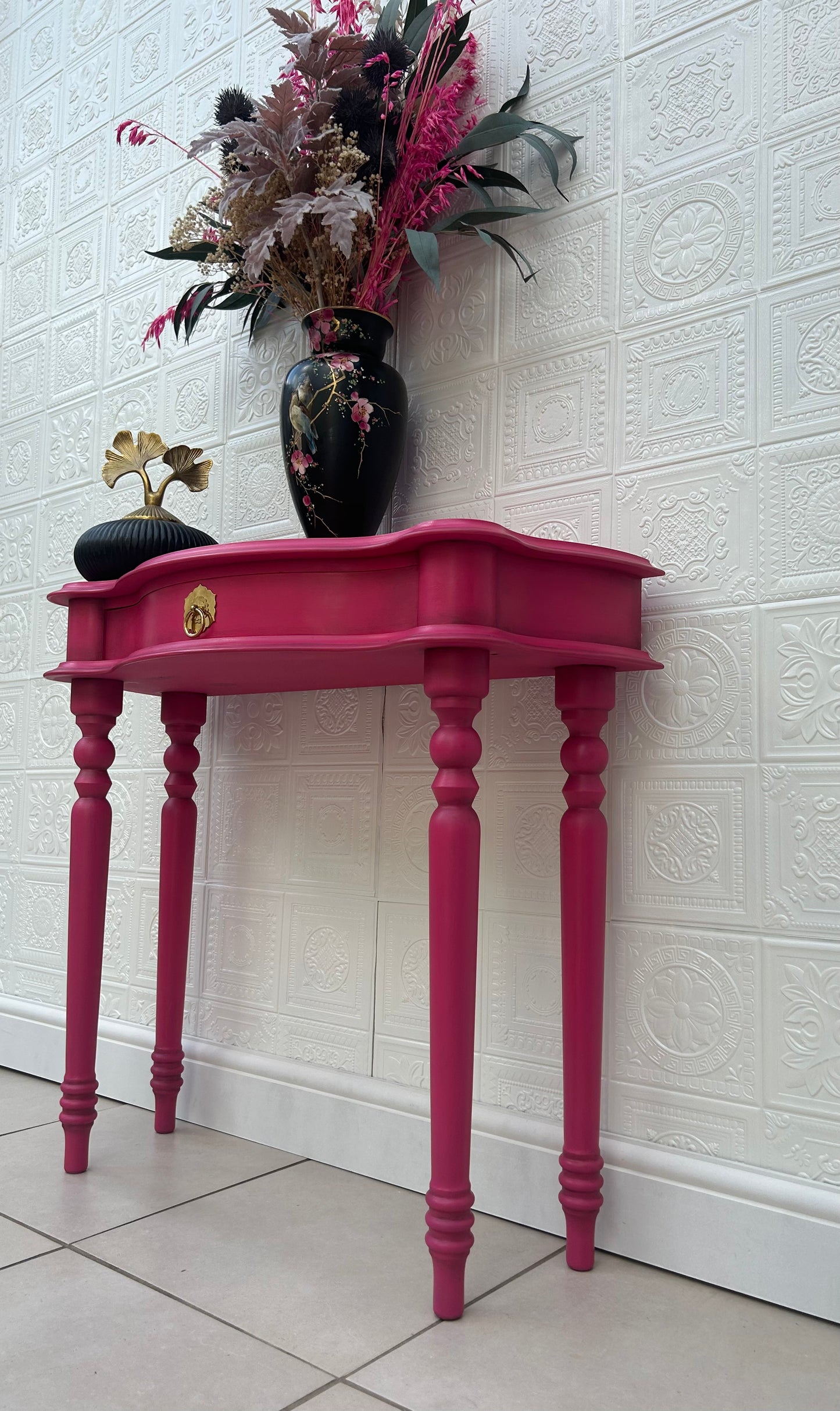 Aurora Pink Console Table