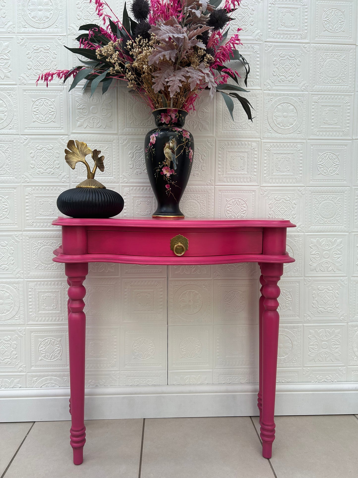 Aurora Pink Console Table