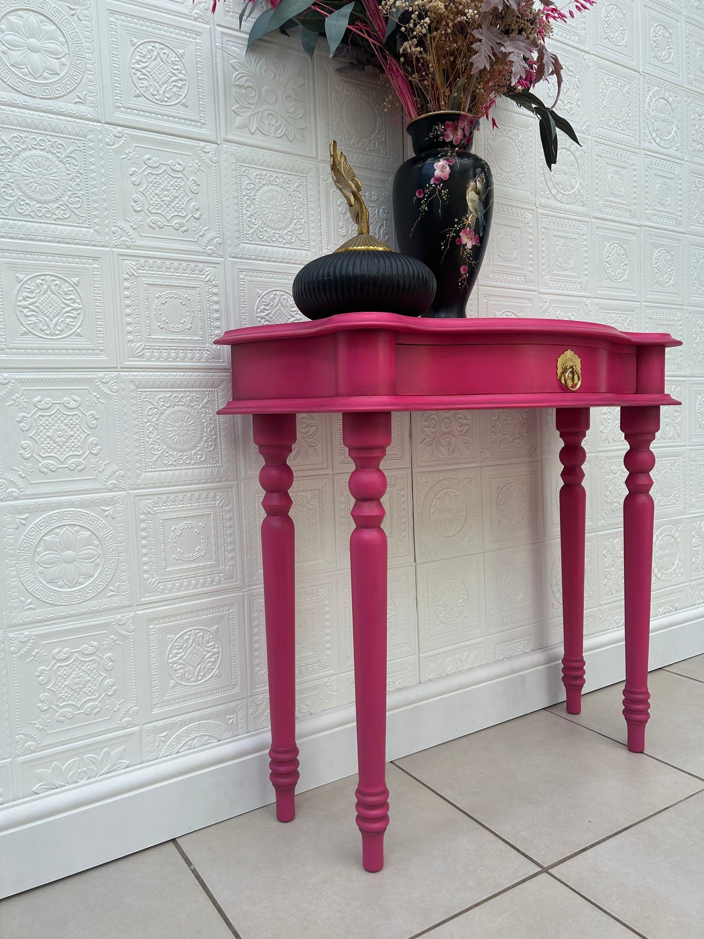 Aurora Pink Console Table