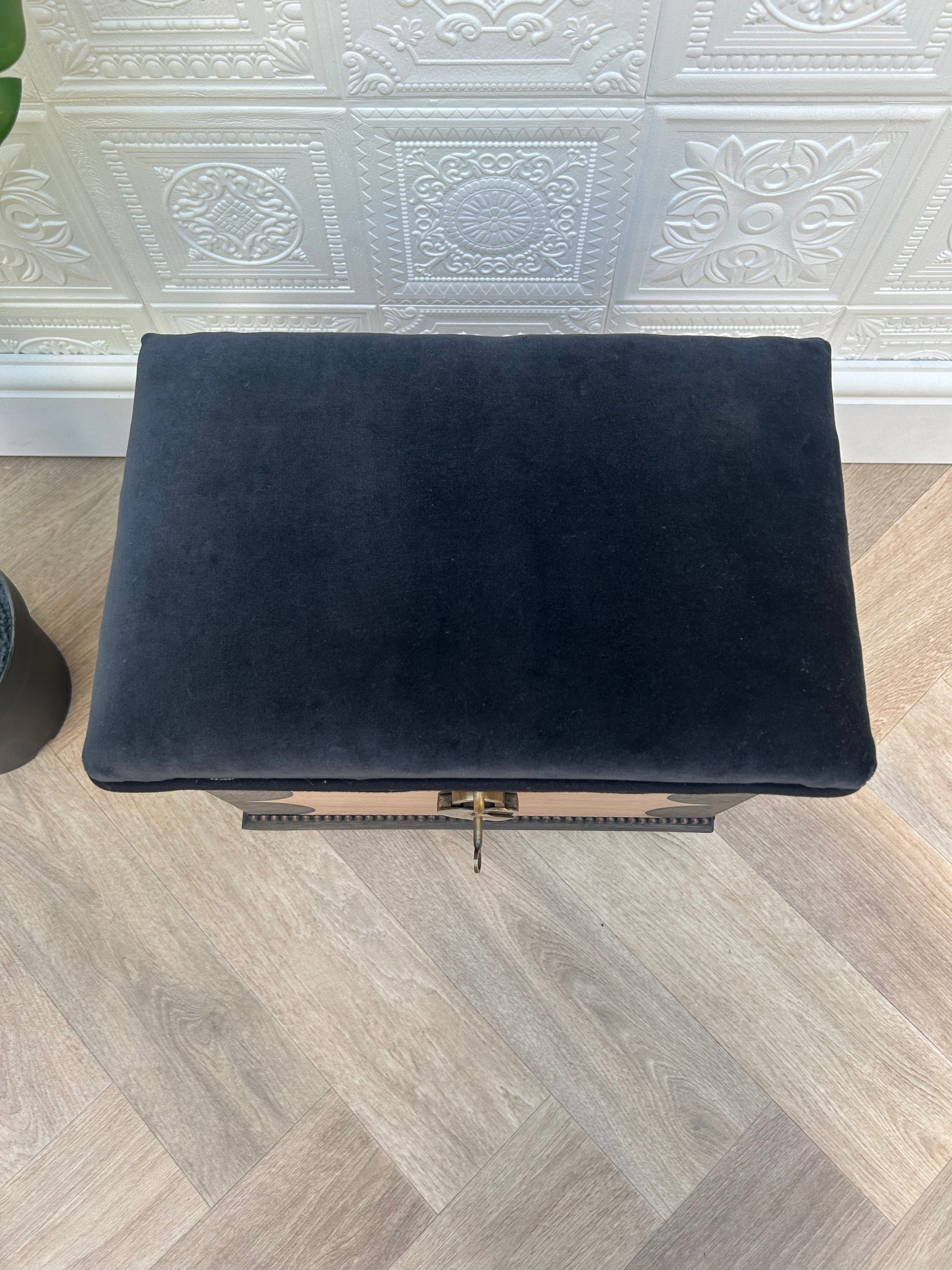 Reupholstered Black Luxury Cotton Velvet