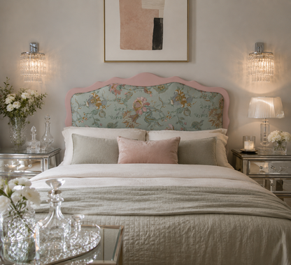 Floral Pastel Upholstered Headboard