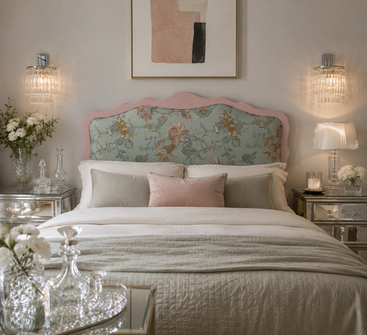 Floral Pastel Upholstered Headboard