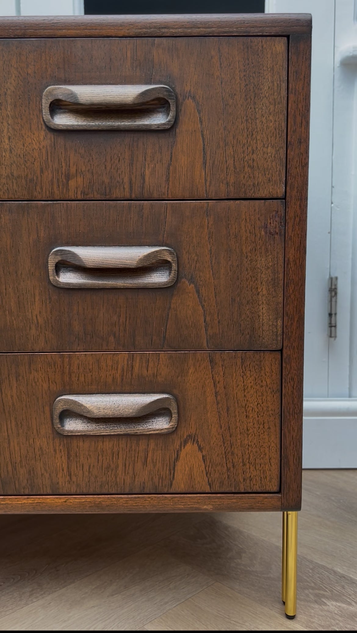G Plan Vintage Midcentury Refinished Stripe Chest of Drawers/ Small Sideboard/ TV Stand/ Statement Furniture Indulgebyanya