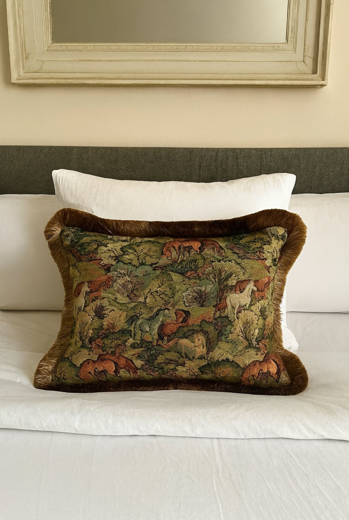 Horse Print Vintage Jacquard Cushions