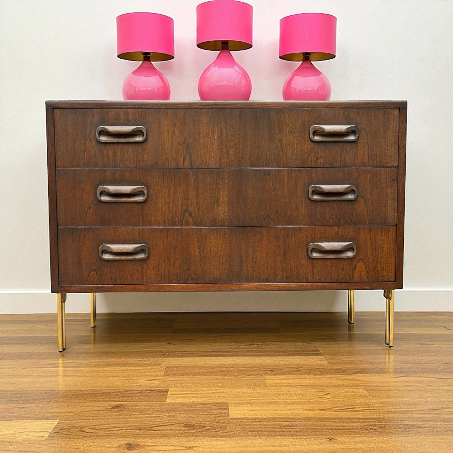G Plan Vintage Midcentury Refinished Stripe Chest of Drawers/ Small Sideboard/ TV Stand/ Statement Furniture Indulgebyanya