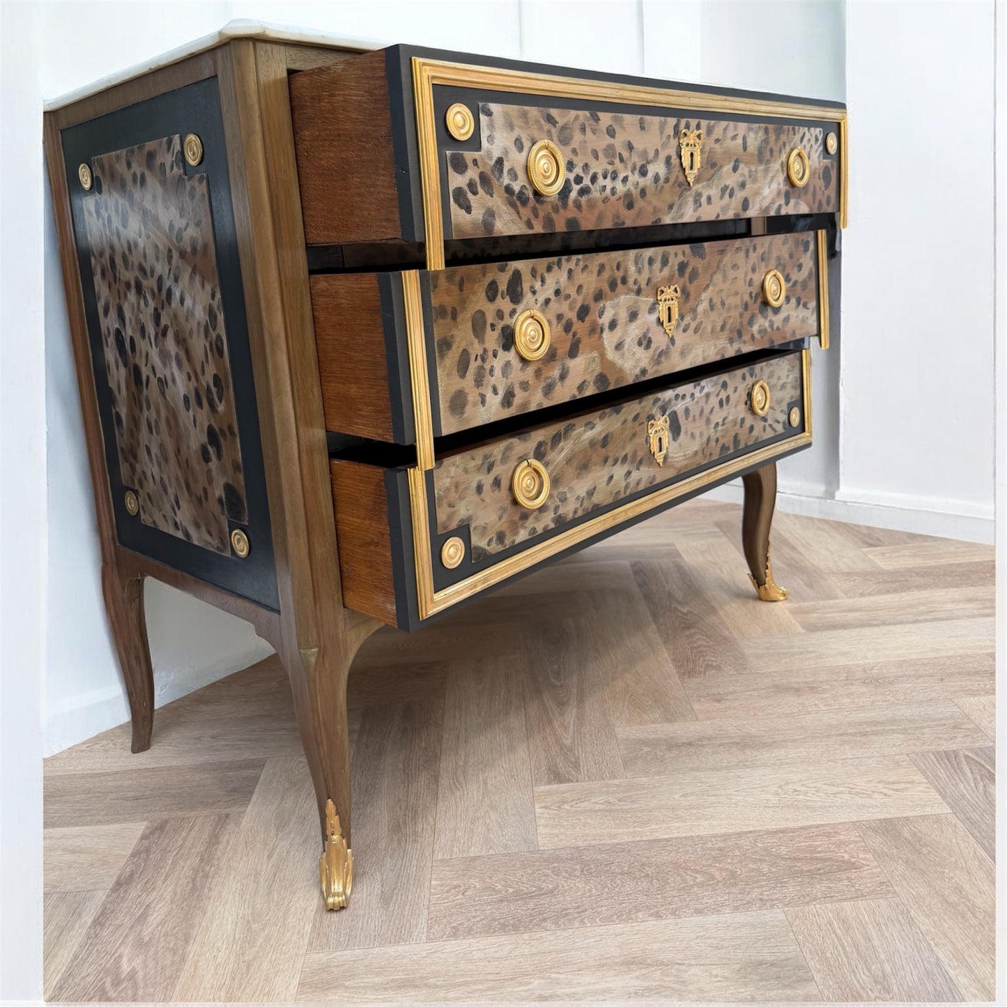 Vintage Refinished Three Drawer Dresser