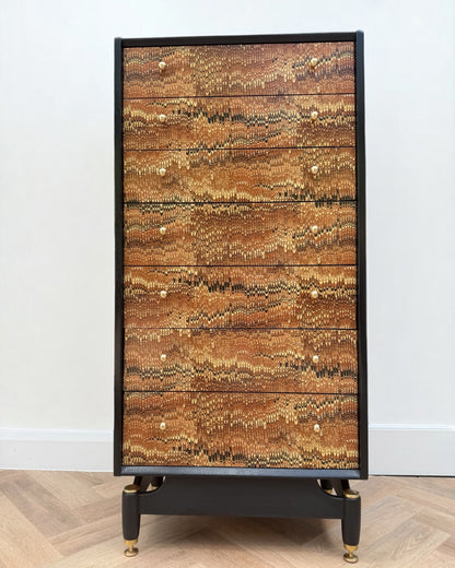 Statement G Plan Tall boy Chest of Draws
in Full Print