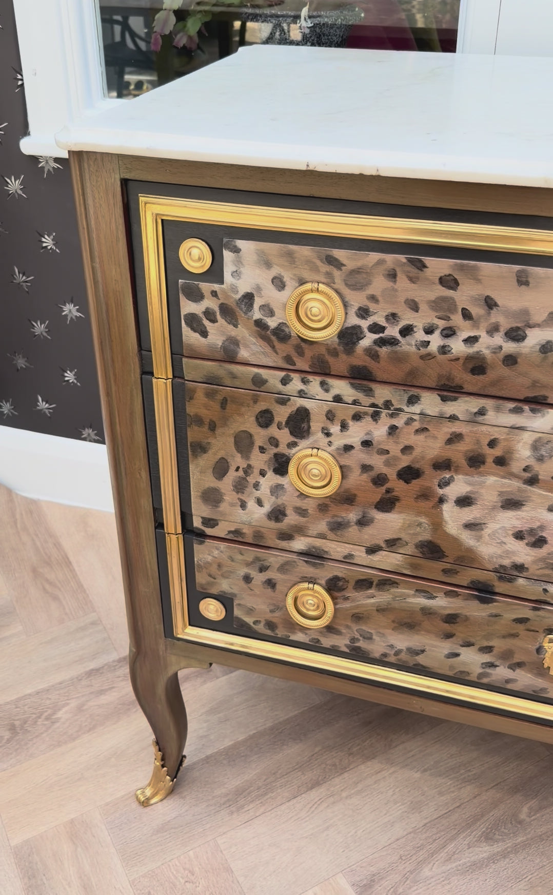Ecentric Hollywood Regency Refinished Dresser