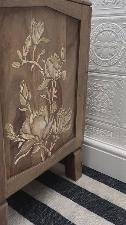 Acacia Wood Bedside Table