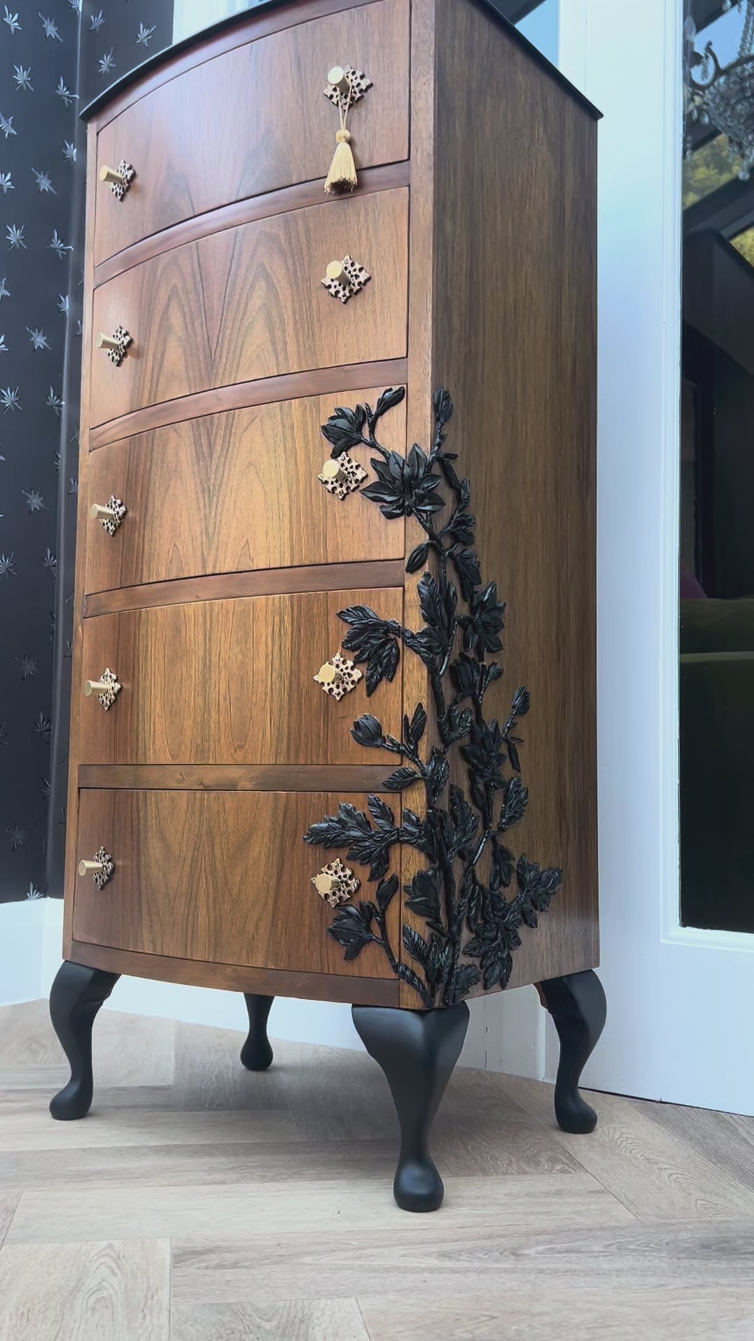 Close up Floral Hand Casted Resin Applique