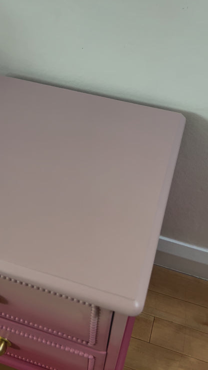 Pink Pair of Ombre Nightstands