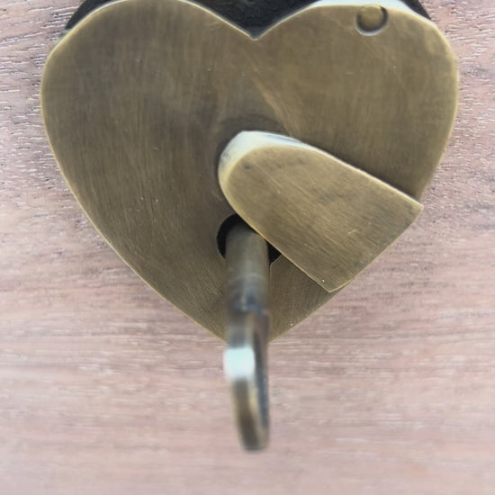 Brass Heart Padlock